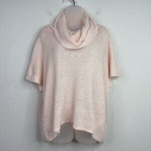 Wooden Ships Sweater Womens M/L Pink Cowl Neck Lightweight Boho Feminine Office